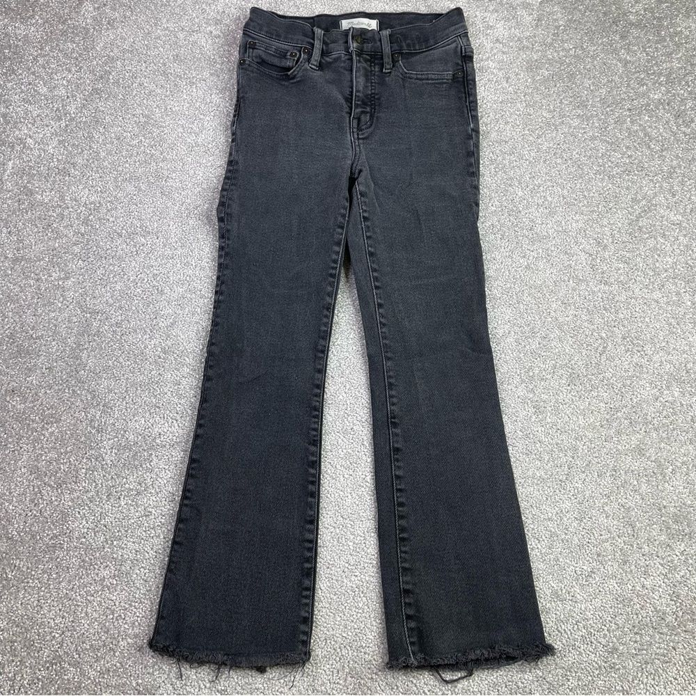 Madewell Jeans Women's 26 Black Cali-Demi Boot Cropped Mid-Rise Stretch NA934